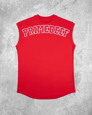 CUTOFF MUSCLE TEE - PRIMEBEEF / RED civilian use Remote control