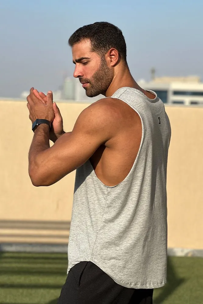 Flexible Material Cold Weather Gear Tank Top Gray