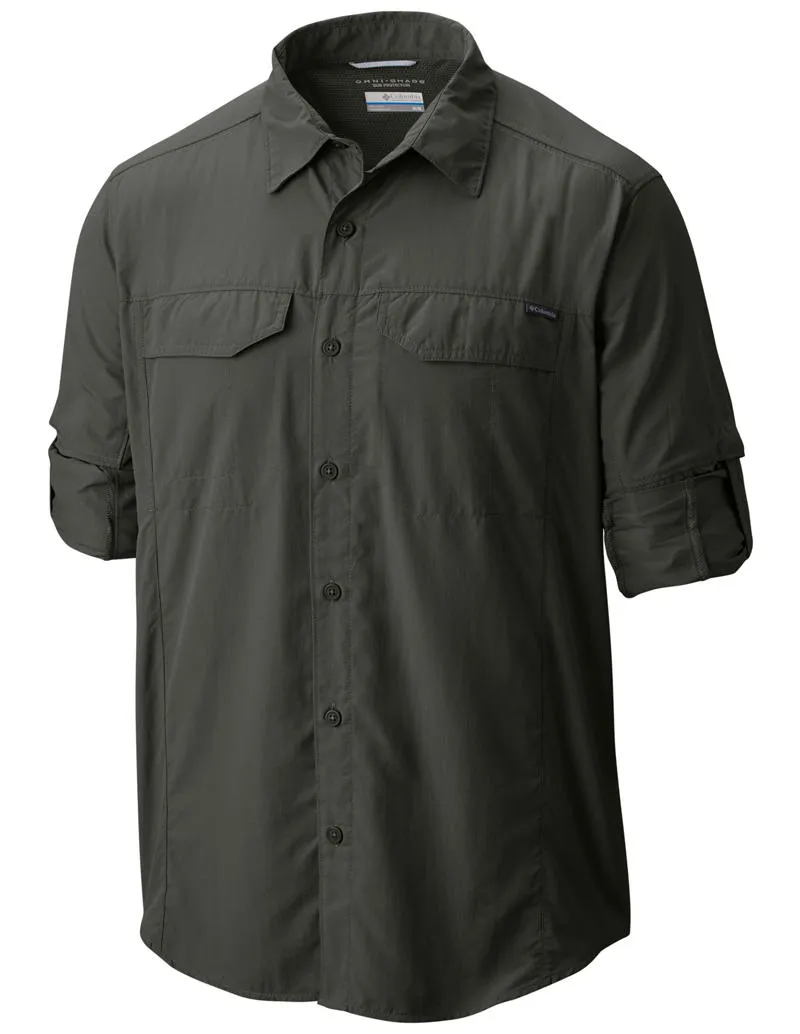 QuickDrying Fiber Columbia Men Green Silver Ridge Long Sleeve Shirt (Sun Protection)