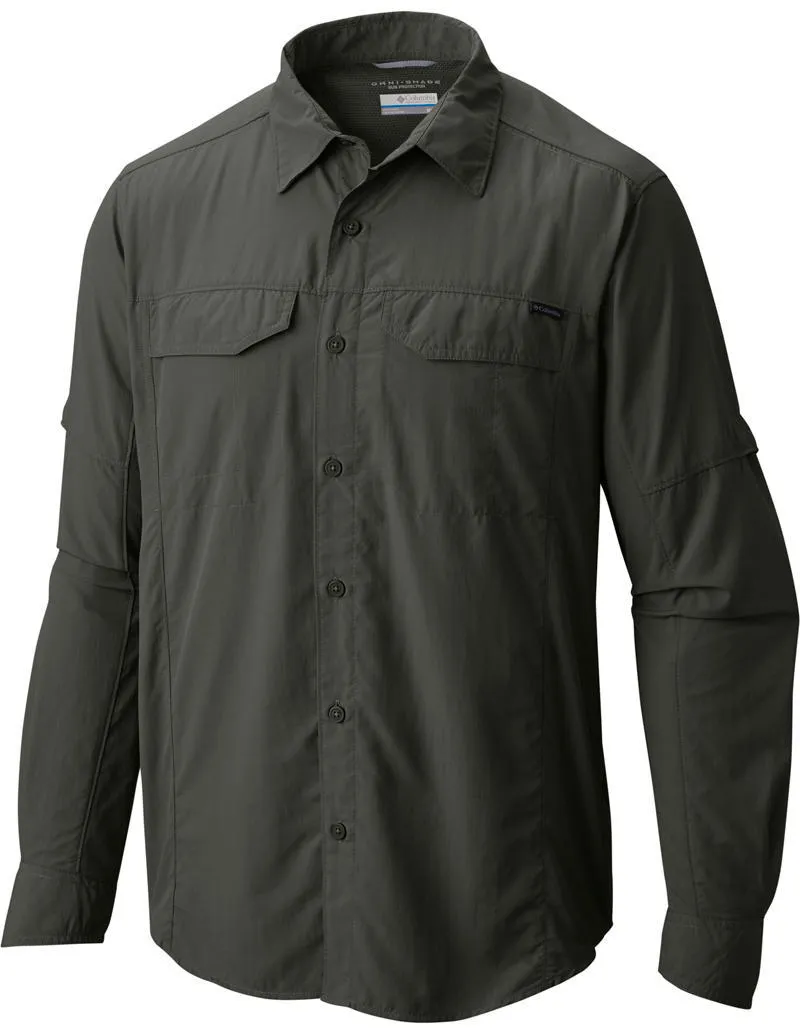 Columbia Men Green Silver Ridge Long Sleeve Shirt (Sun Protection) Rustic Ease