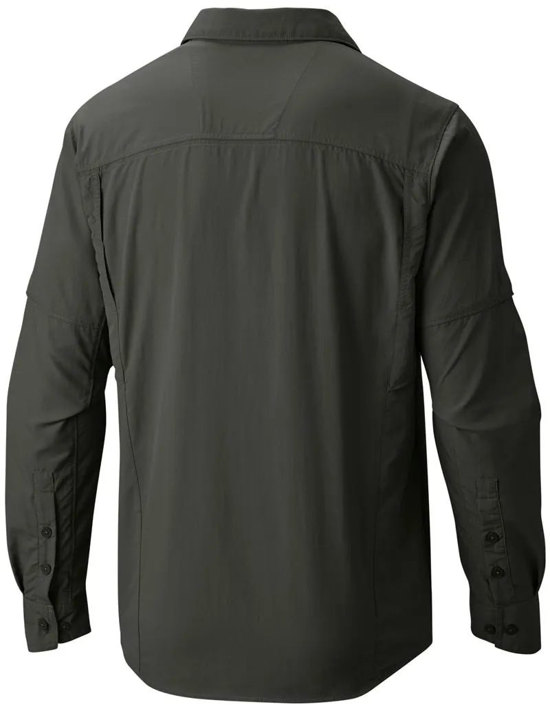Basic Core Professional Look Columbia Men Green Silver Ridge Long Sleeve Shirt (Sun Protection)