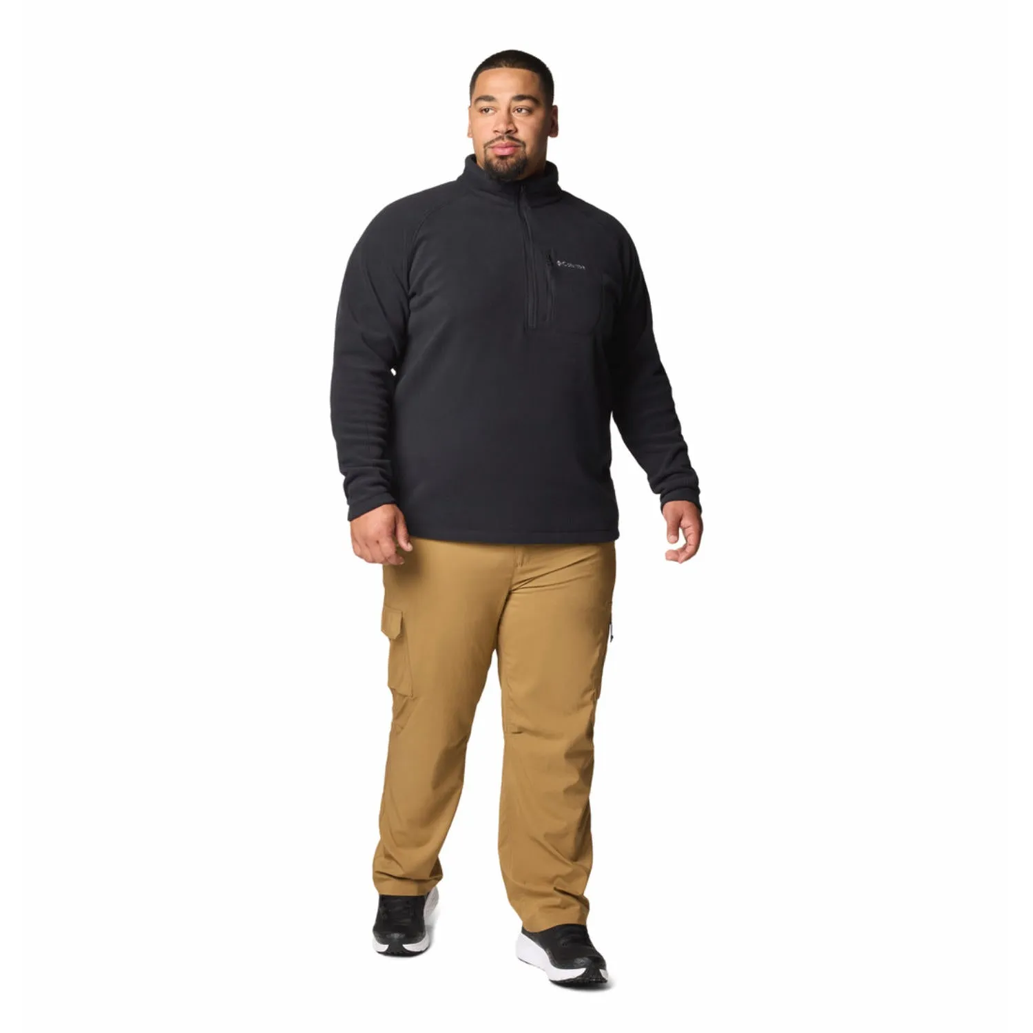 Cozy Finish Columbia Men Black Fast Trek III Half Zip Fleece