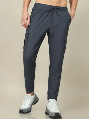 Training Comfort Sole Anti RideUpSilhouette Men Solid Slim Fit Cargo Joggers with DURACOOL 