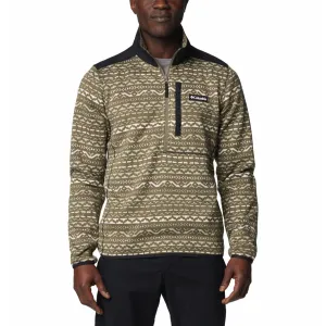 Columbia Men Green Sweater Weather Printed Half Zip II Simple Outfit Short Getaway
