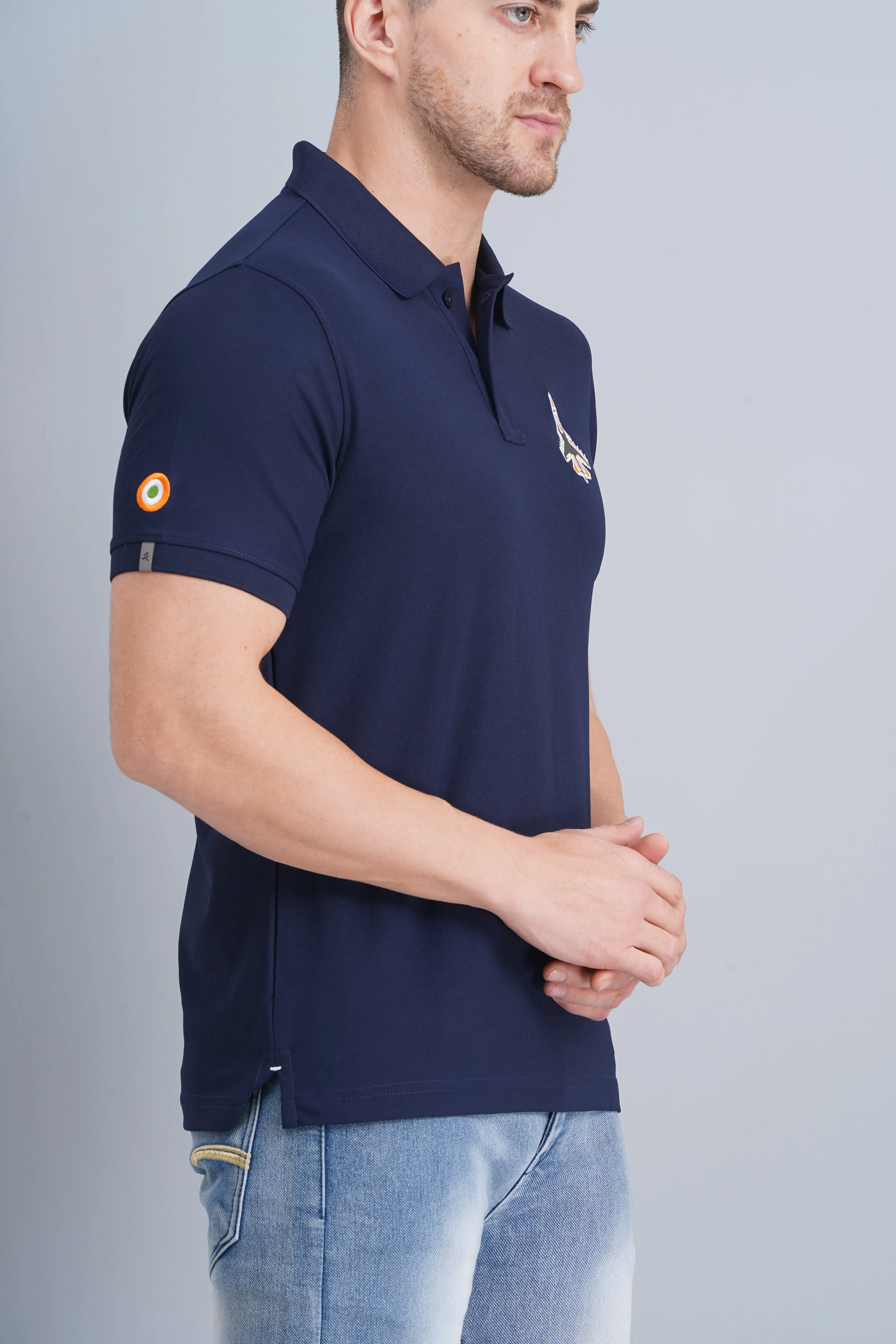 Men's Polo T Shirt SUKHOI-30 NAVY Fashionable Wear Outdoor Adventure