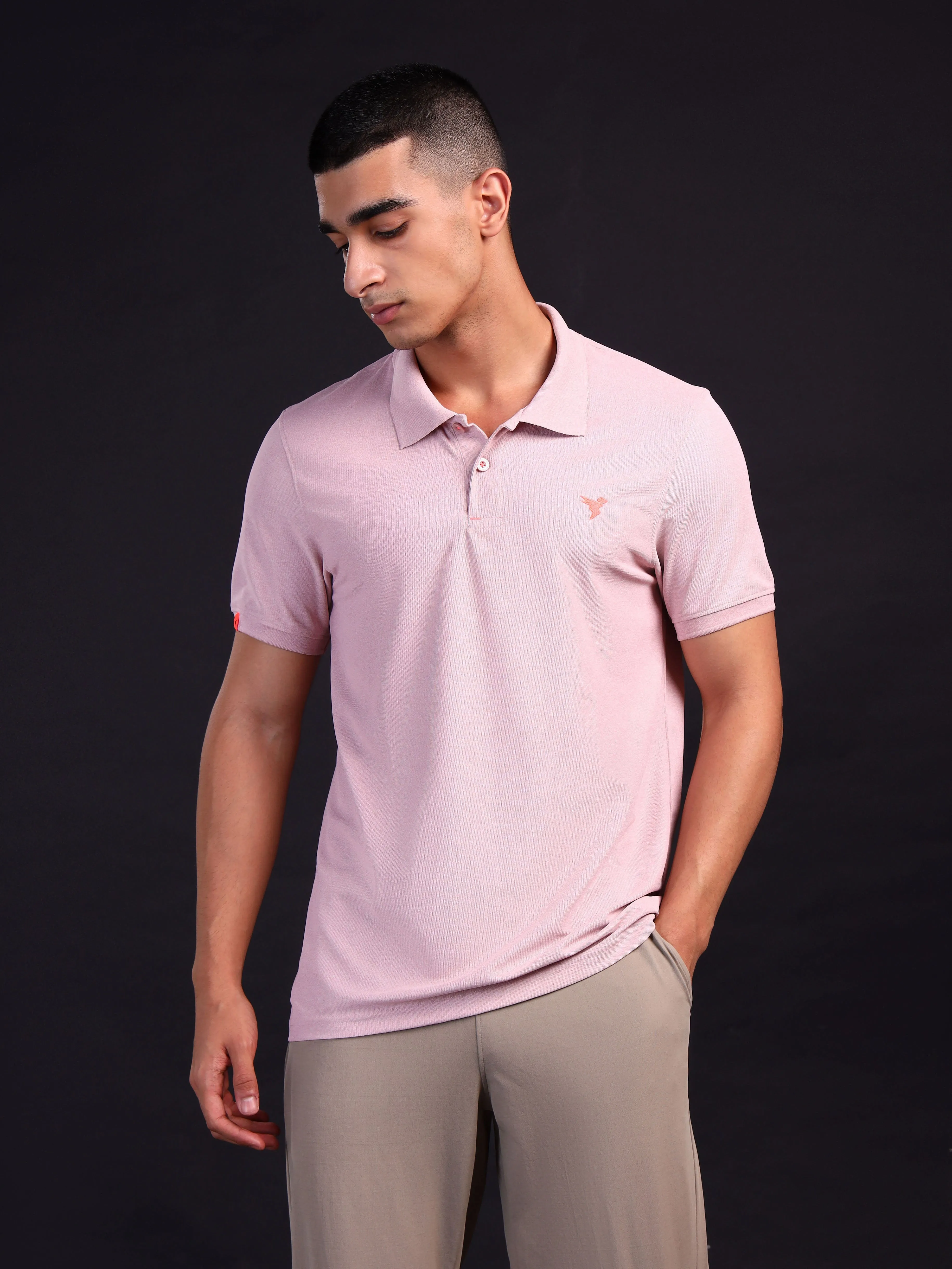 Casual Fashion Men Solid Slim Fit Polo T-shirt with MATPIQ