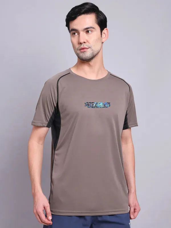 Men Printed Regular Fit Crew Neck T-shirt with TECHNO COOL  Odor Resistant Material