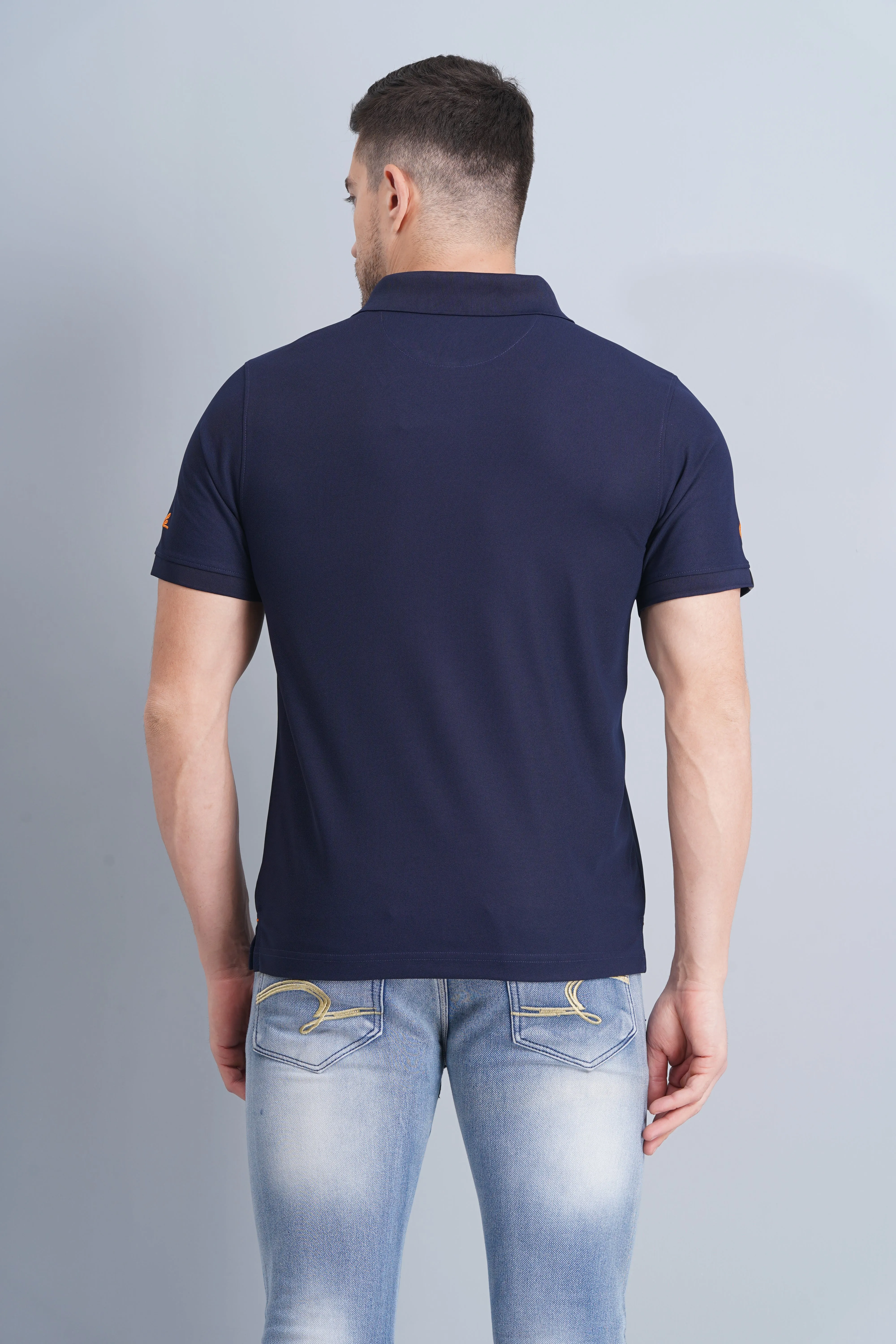 Breathable fabric Comfortable Style Men's Polo T Shirt Rafale Navy