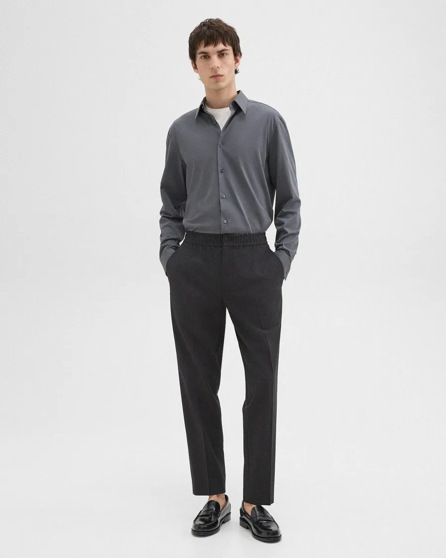 Saga Fit Streetwear Style Theory Sylvain Structure Knit Shirt - Carbon