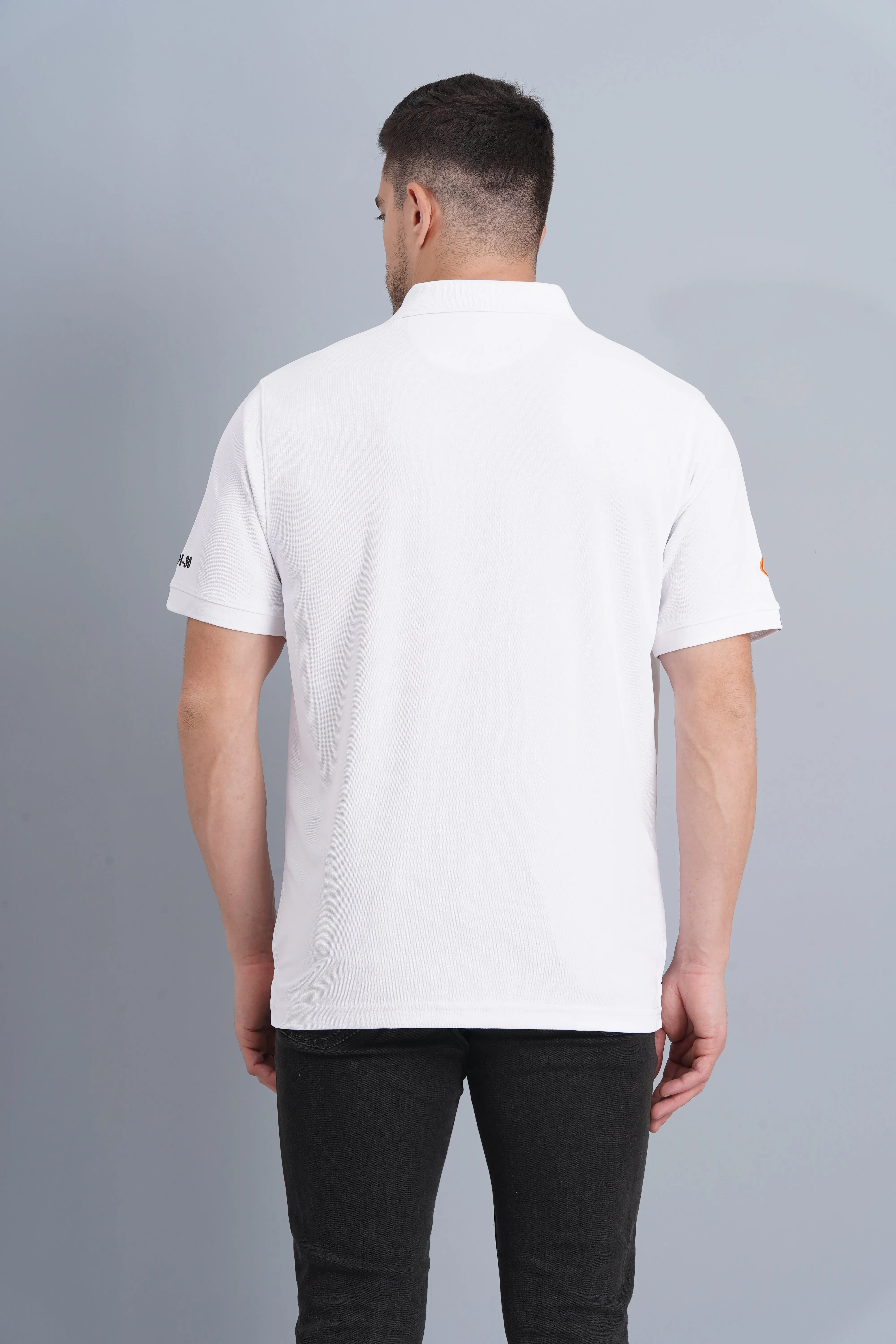 Men's Polo T Shirt SUKHOI-30 WHITE Functional Comfort
