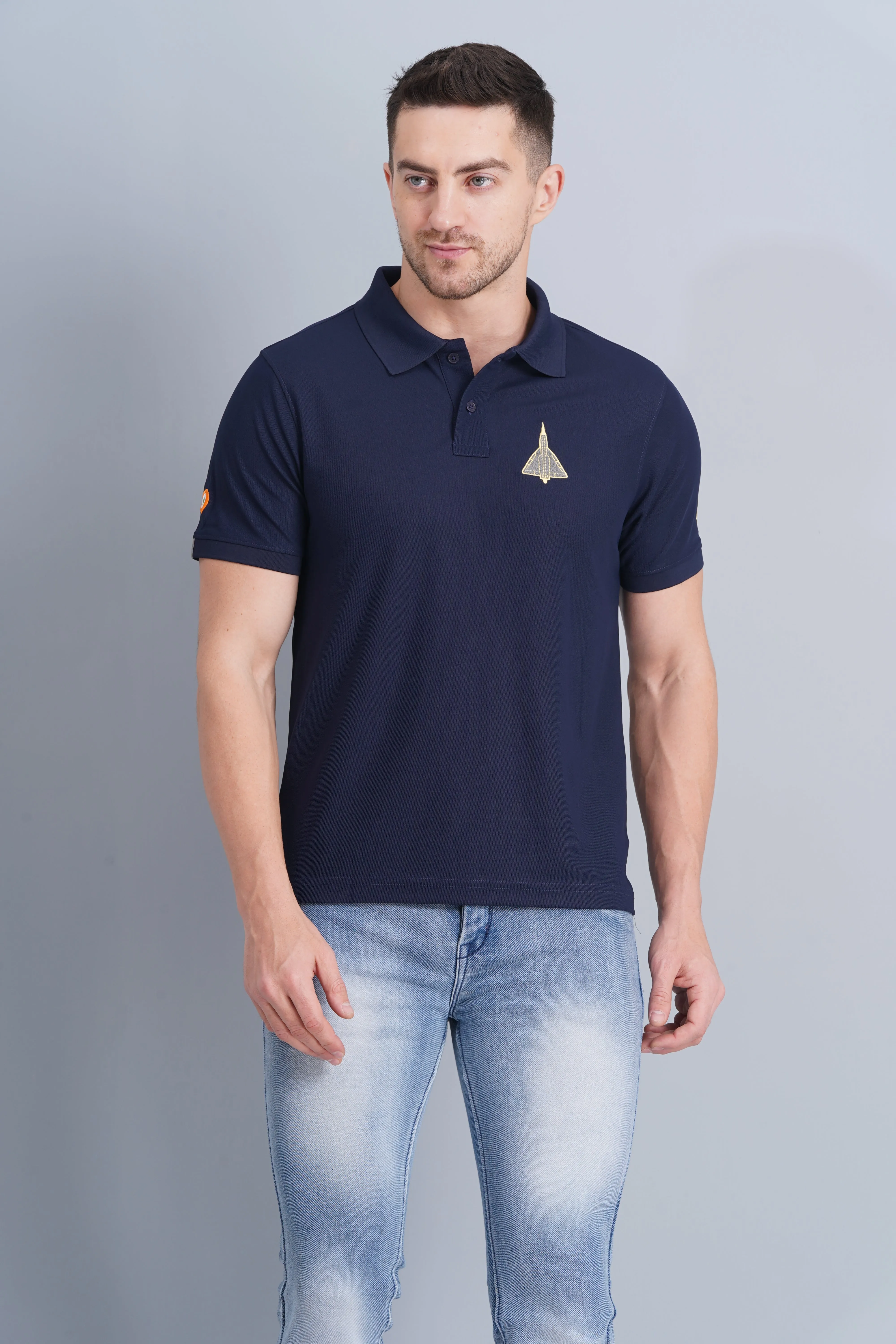 Comfort Fit Everyday Essentials Men's Polo T Shirt Tejas Navy