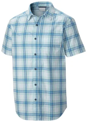 Saga Fit Columbia Men Blue Thompson Hill II Yarn Dye Shirt