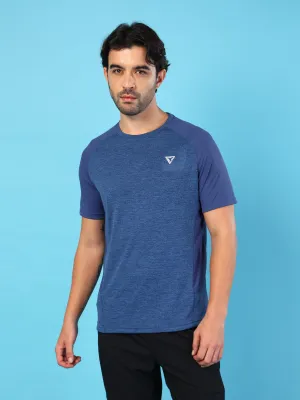 Comfort Stretch Fit Cool and Comfortable Men Solid Slim Fit Crew Neck T-shirt with DOUBLE?COOL