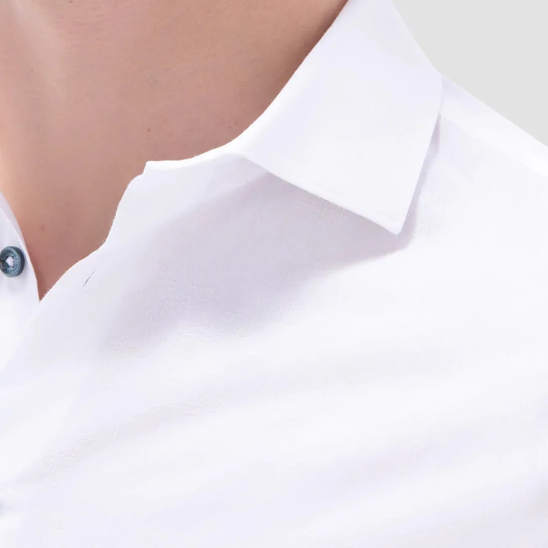Bugatchi Axel Floral Long-Sleeve Shirt - White Casual Trousers UV Protection