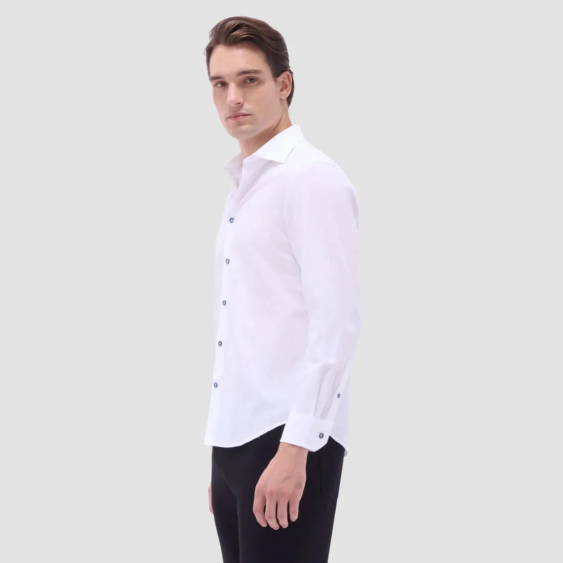 Bugatchi Axel Floral Long-Sleeve Shirt - White Seasonal Style
