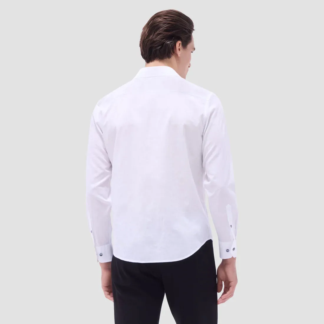 Bugatchi Axel Floral Long-Sleeve Shirt - White Formal Tone