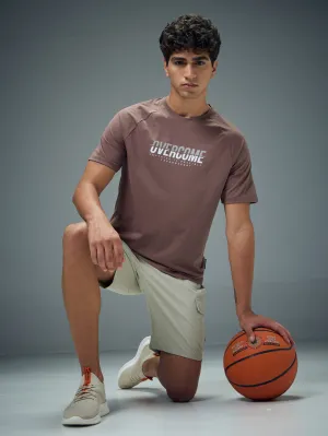 Rich Tone Men Typography Printed Slim Fit Round Neck Sports T-shirt with COTFLEX