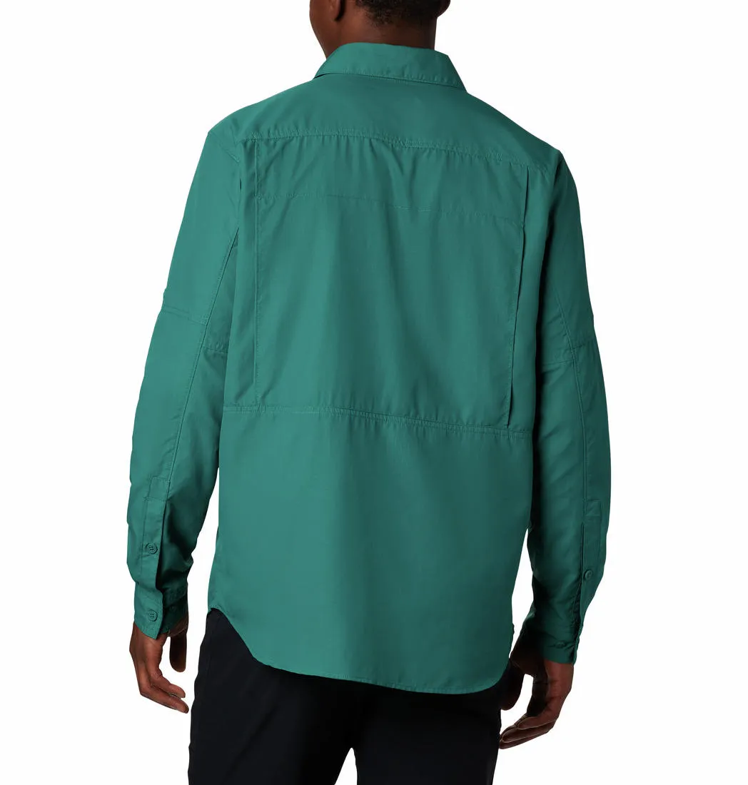 Stylish Layer Sustainable production Columbia Men Blue Silver Ridge 2.0 Long Sleeve Shirt (Sun Protection)
