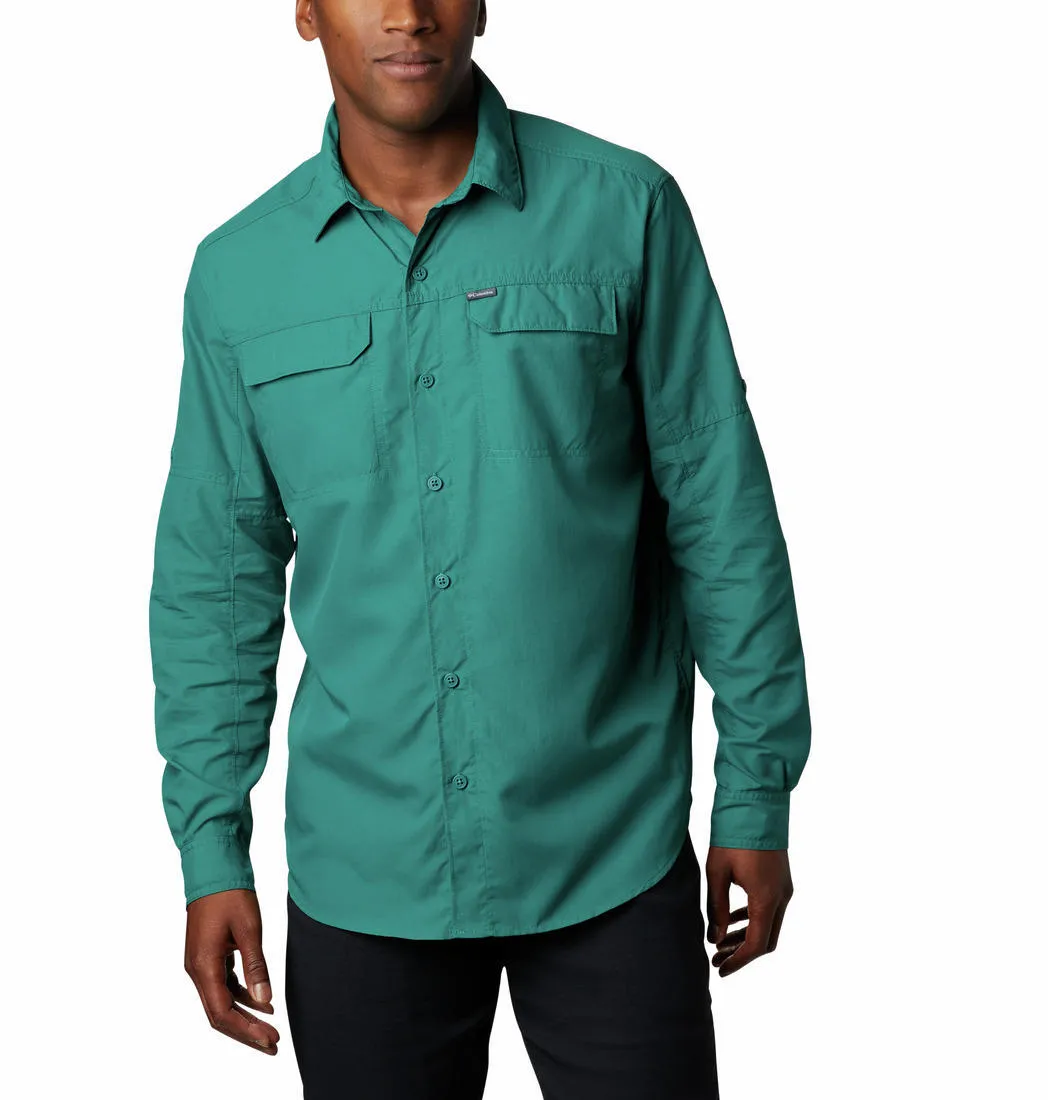 Casual Design Glam Night Columbia Men Blue Silver Ridge 2.0 Long Sleeve Shirt (Sun Protection)