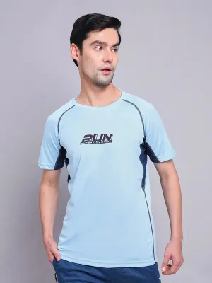 MicroPiqueKnit Men Printed Regular Fit Crew Neck T-shirt with TECHNO COOL 
