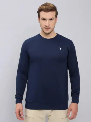 Men Solid Slim Fit Crew Neck T-shirt with ELASTO PLUS Cool and Comfortable