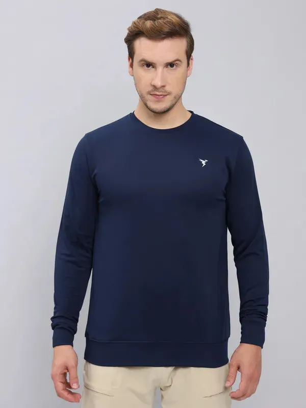 Casual Style Men Solid Slim Fit Crew Neck T-shirt with ELASTO PLUS
