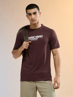 Men Typography Printed Slim Fit Round Neck Sports T-shirt with TECHNOCOOL  Lightweight Feel QuickReleaseFastener