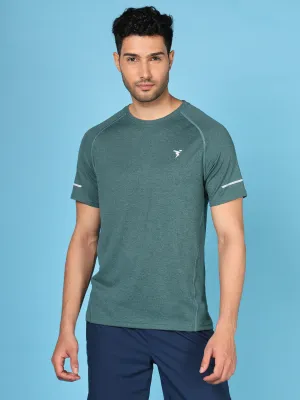 Wool combination ethical Men Melange Slim Fit Crew Neck T-shirt with MELANGE