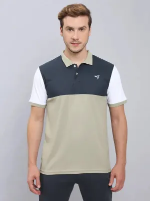 Men Colorblock Slim Fit Polo T-shirt with MATPIQ casual top Trendy Wear