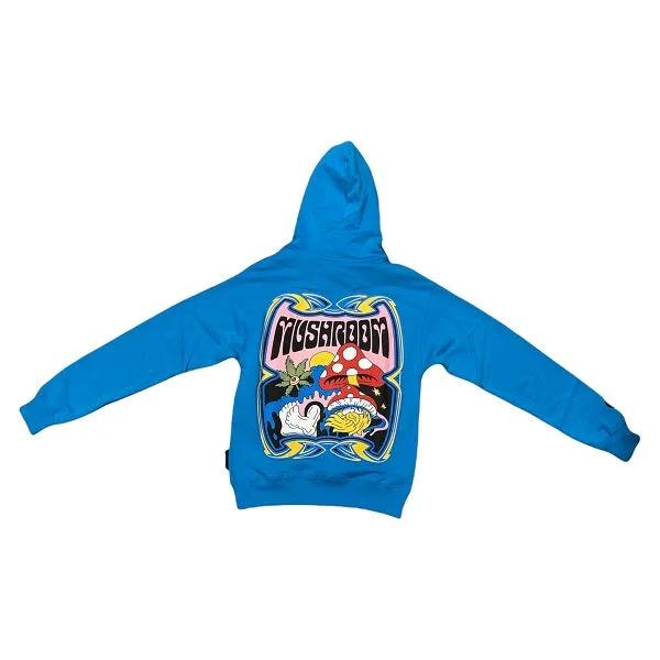 product ombre gradient Unisex Apparel Mushroom Felpa con cappuccio 29003-53 turchese
