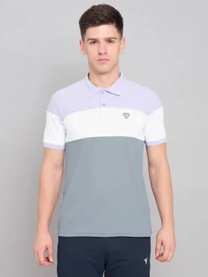 Everyday Basic Men Colorblock Slim Fit Polo T-shirt with MATPIQ