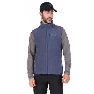 Smooth Texture Casual Outdoor Columbia Men Blue Fast Trek Fleece Vest
