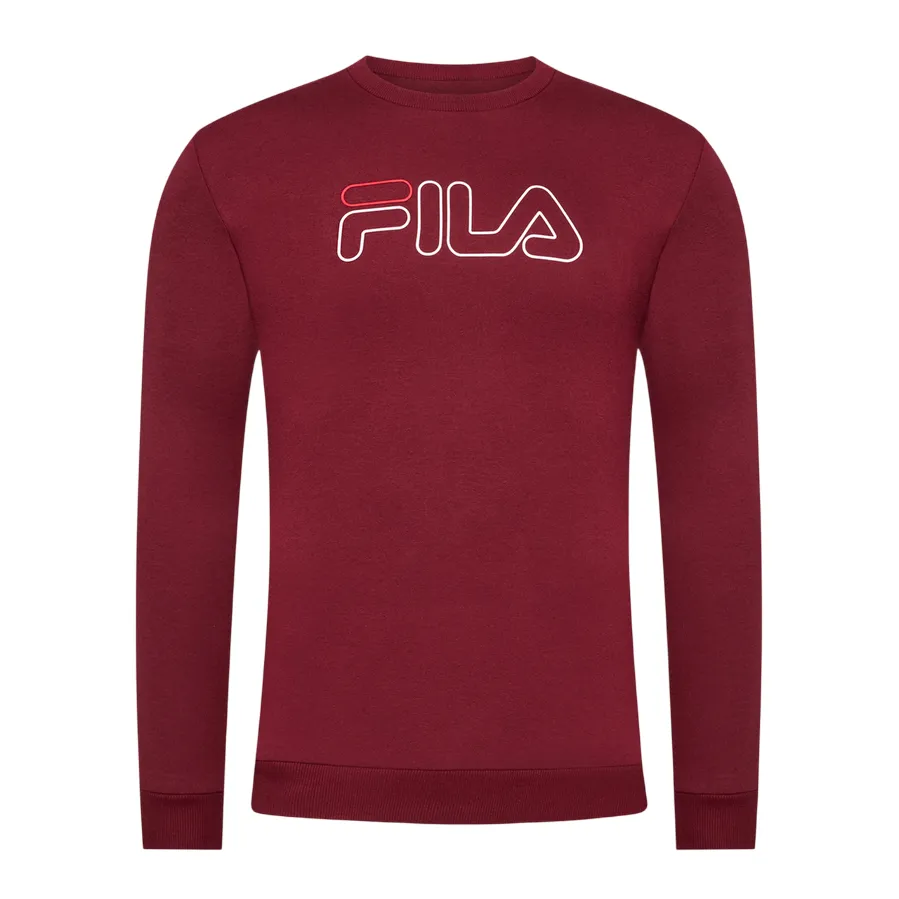 product couple connection Fila felpa girocollo da uomo Liam Crew Sweat 687139 D10 bordeaux