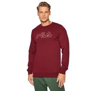 comfort test Outdoor Bold Fila felpa girocollo da uomo Liam Crew Sweat 687139 D10 bordeaux