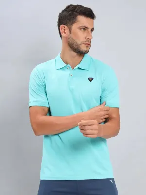 Colorfast Technology Men Solid Slim Fit Polo T-shirt with ELASTO PLUS