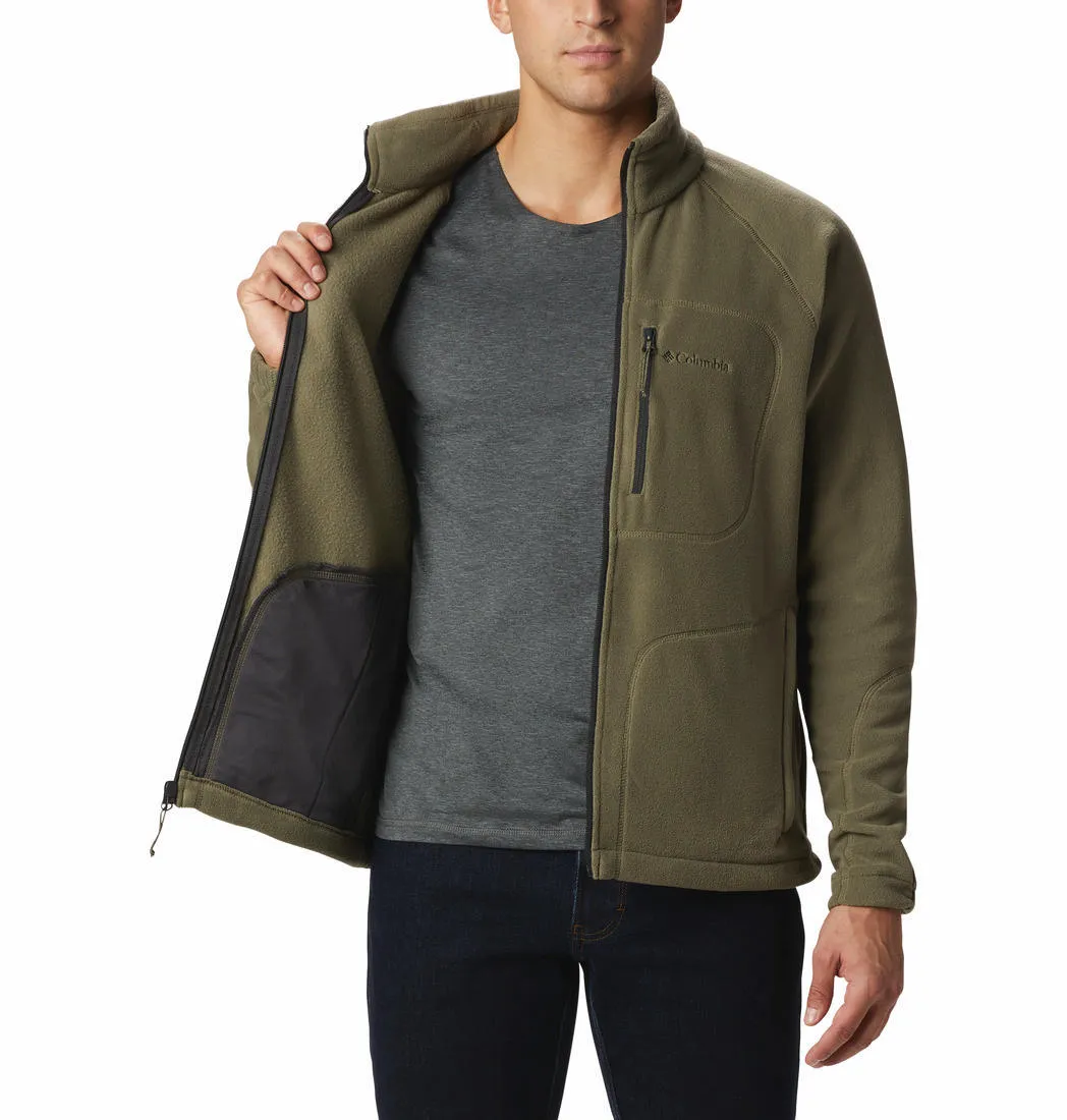 Sporty Comfort Columbia Men Green Fast Trek II Full Zip Fleece