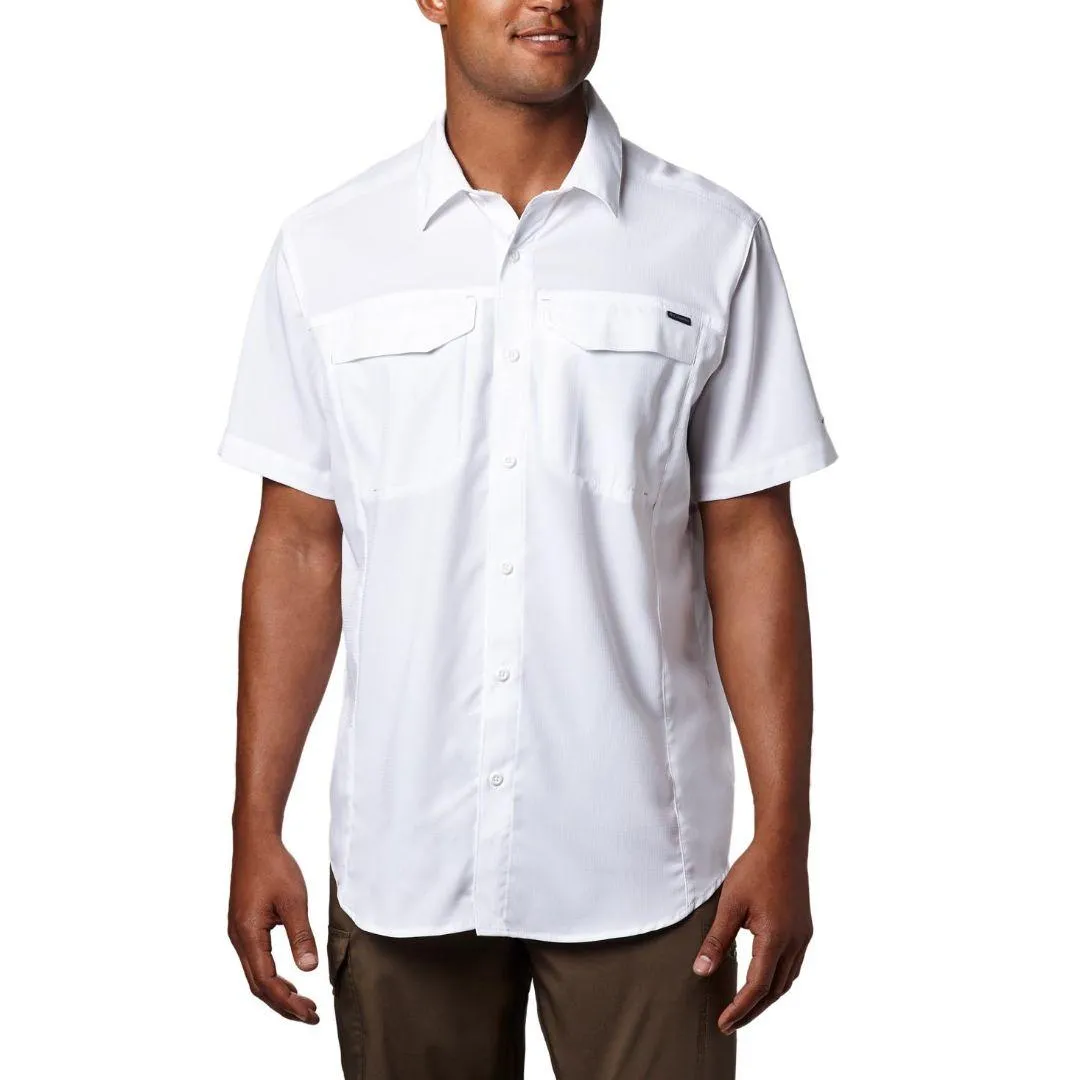 AbrasionResistant Fabric Beach Fit Columbia Men White Silver Ridge Lite Short Sleeve Shirt (Sun Protection)