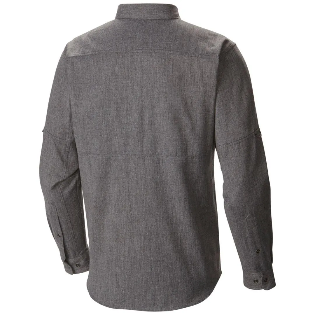 Columbia Men Black Pilsner Lodge Long Sleeve Shirt (Sun Protection) Open Heart