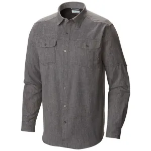 Columbia Men Black Pilsner Lodge Long Sleeve Shirt (Sun Protection) Tech Mood Daywear Style