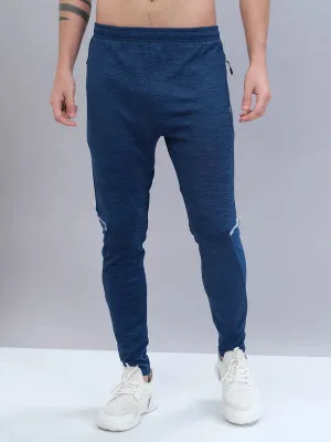 Training Leggings Capri Men Melange Slim Fit Trackpants with TECHNO DRY