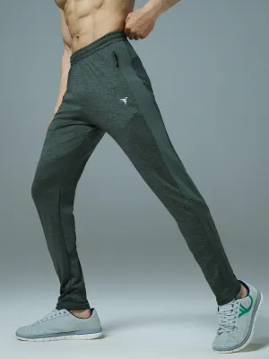 Men Melange Slim Fit Trackpants with TECHNO DRY Performance Training