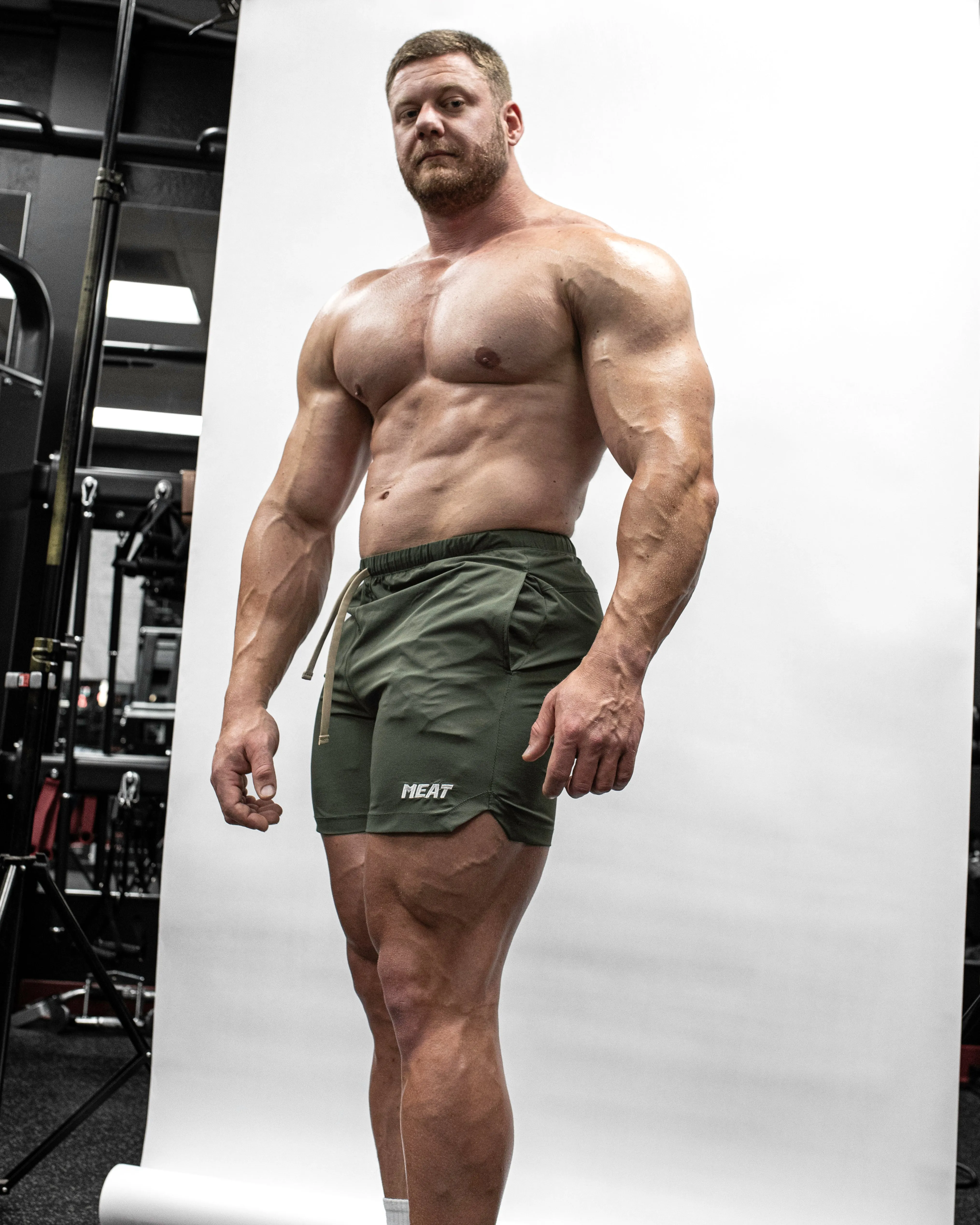 food industry Crisp Texture BENCHING SHORTS ?C CLASSIC / MOSS GREEN