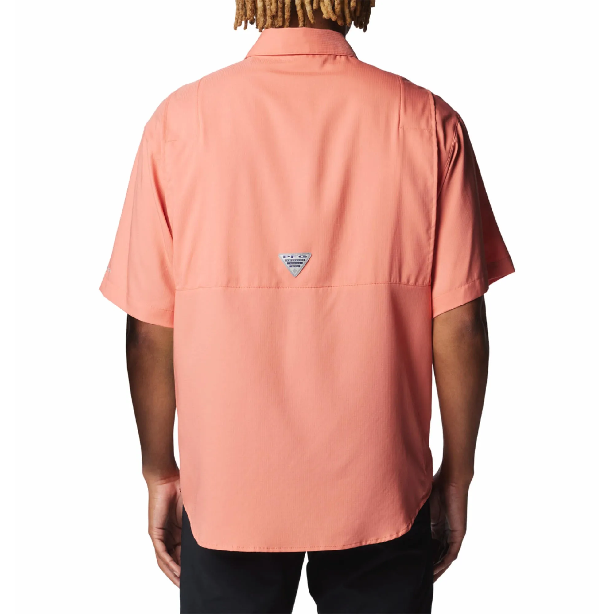 Colorfast Dye Sustainable Base Columbia Men Orange Tamiami II SS Shirt (Sun Protection)