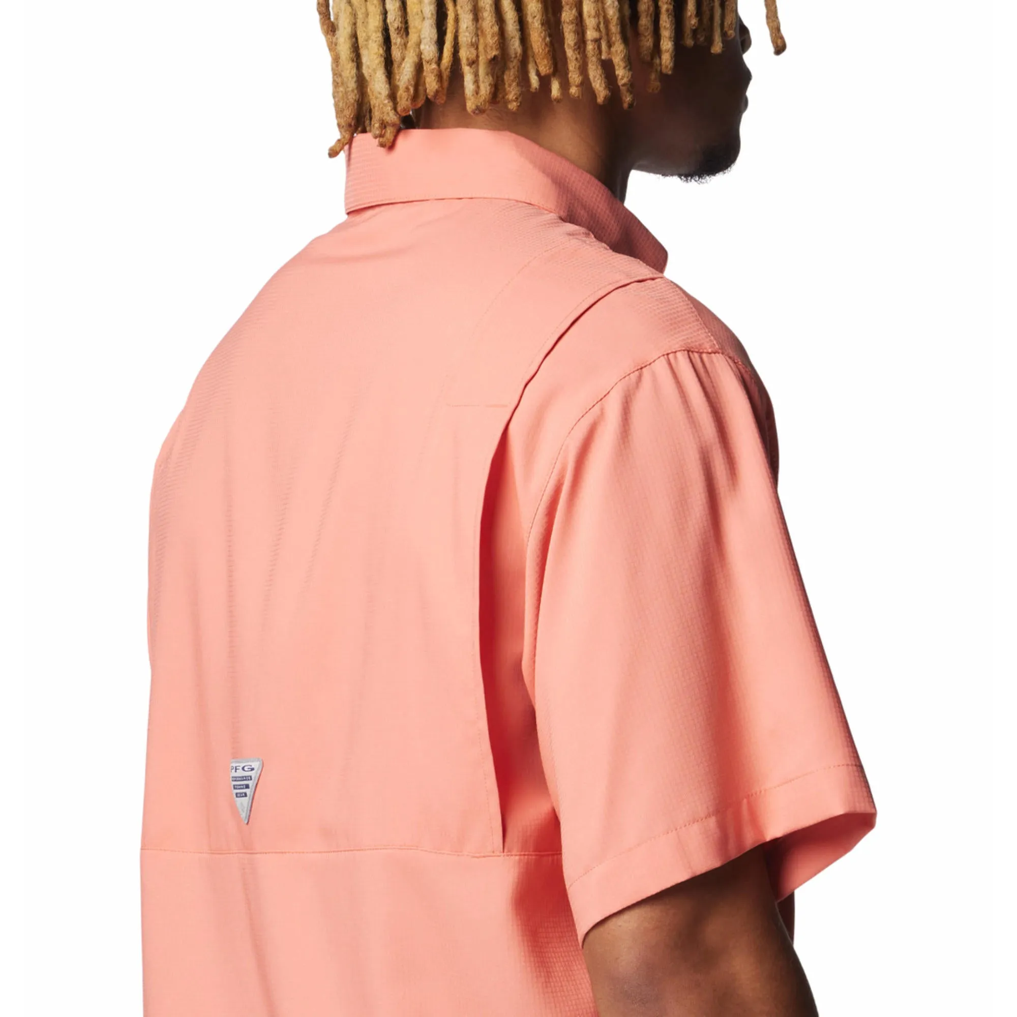 Street Fest Columbia Men Orange Tamiami II SS Shirt (Sun Protection)