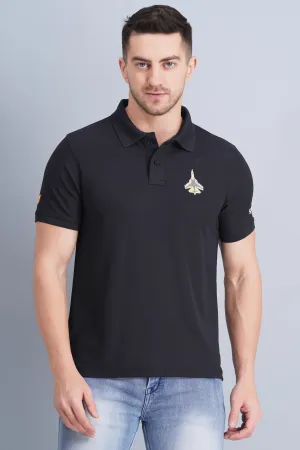 Comfy Apparel Premium Top Men's Polo T Shirt SUKHOI-30 BLACK