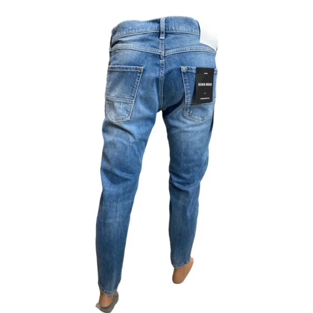 Zero Construction pantalone Jeans da uomo Oric 4103 blu Breathable Feel
