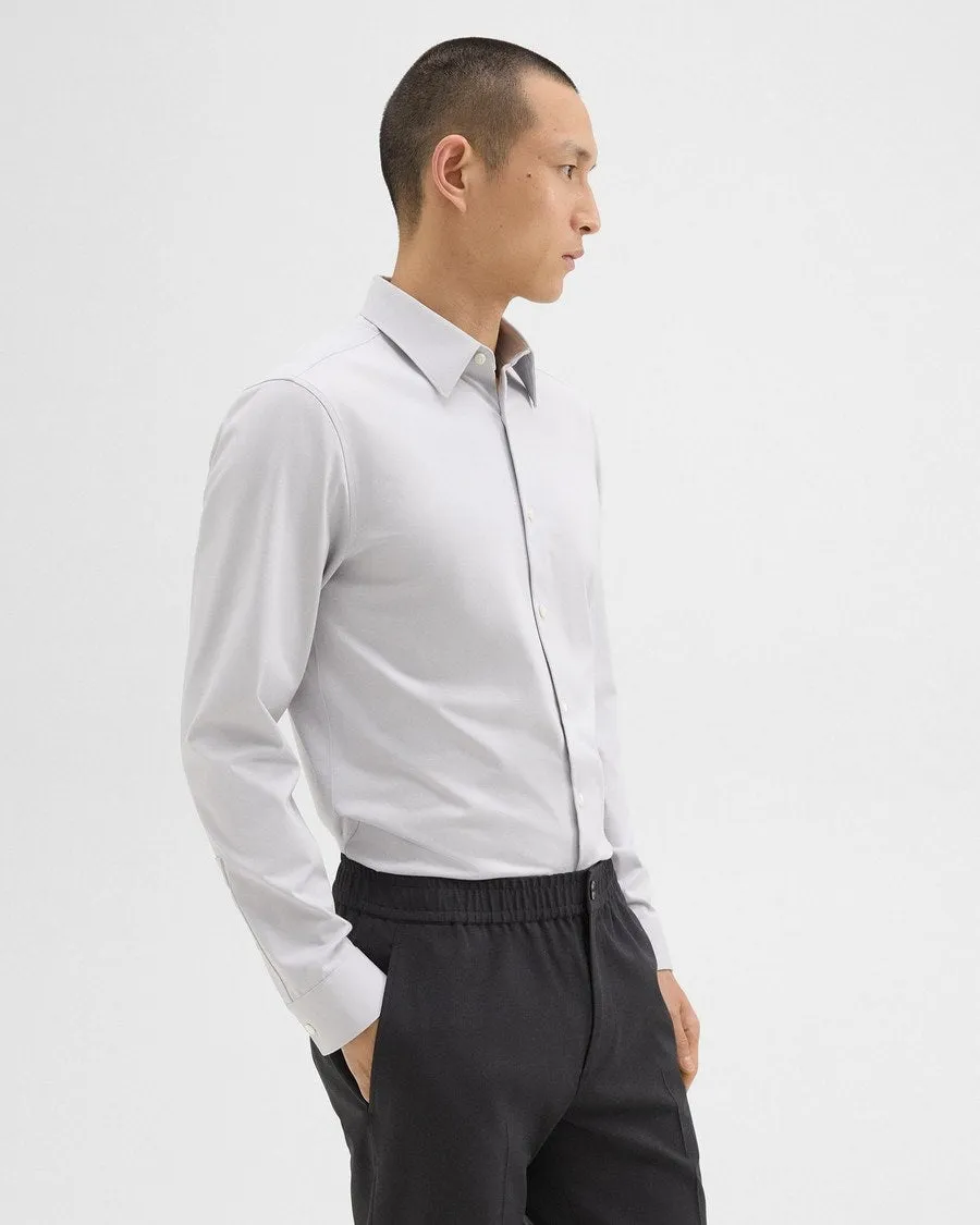 SheerLayeredPanels Theory Sylvian Structure Knit Shirt - Vapor