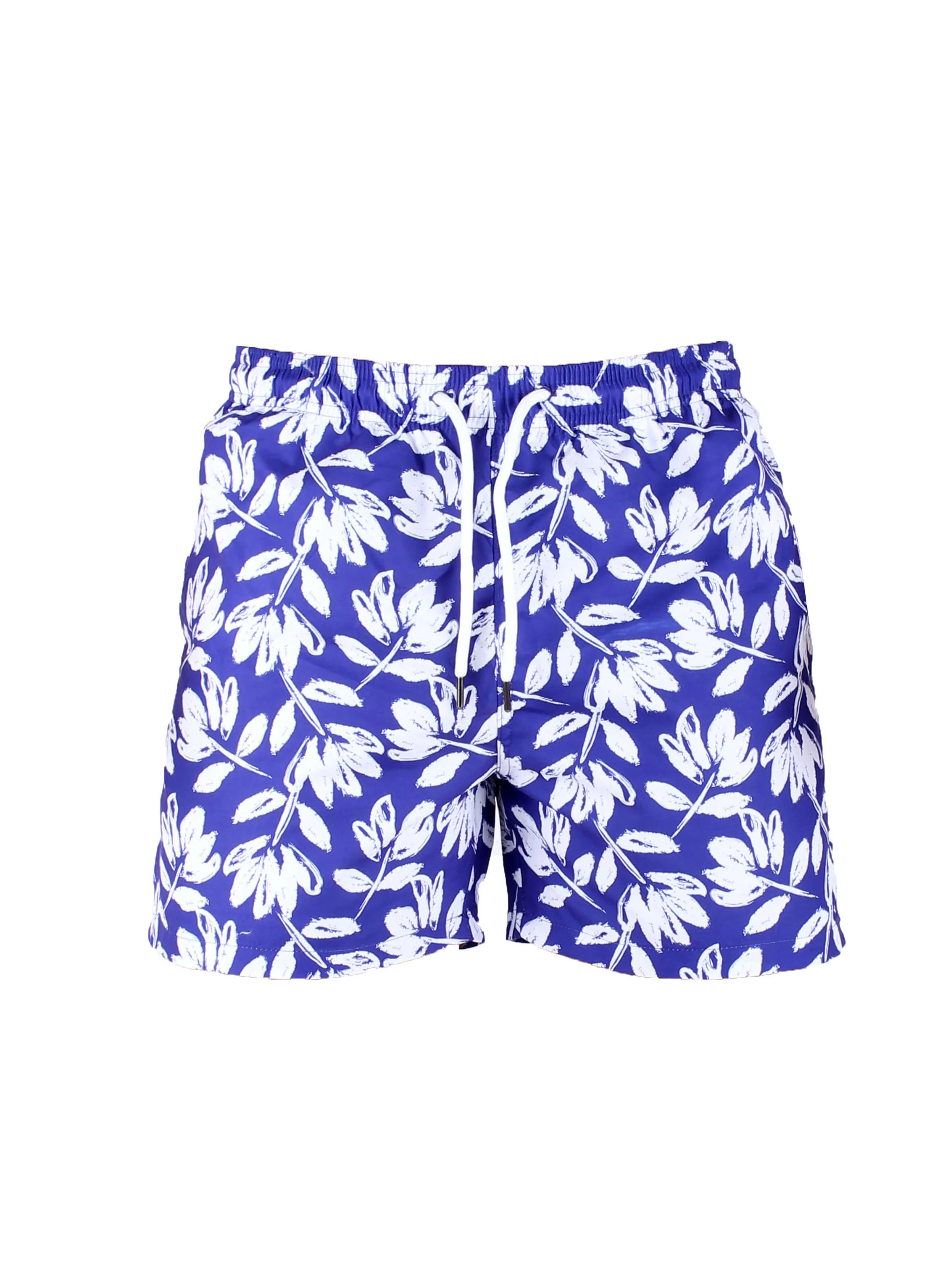 Regal Glow AQUA Swim Shorts Floral Design - Blue