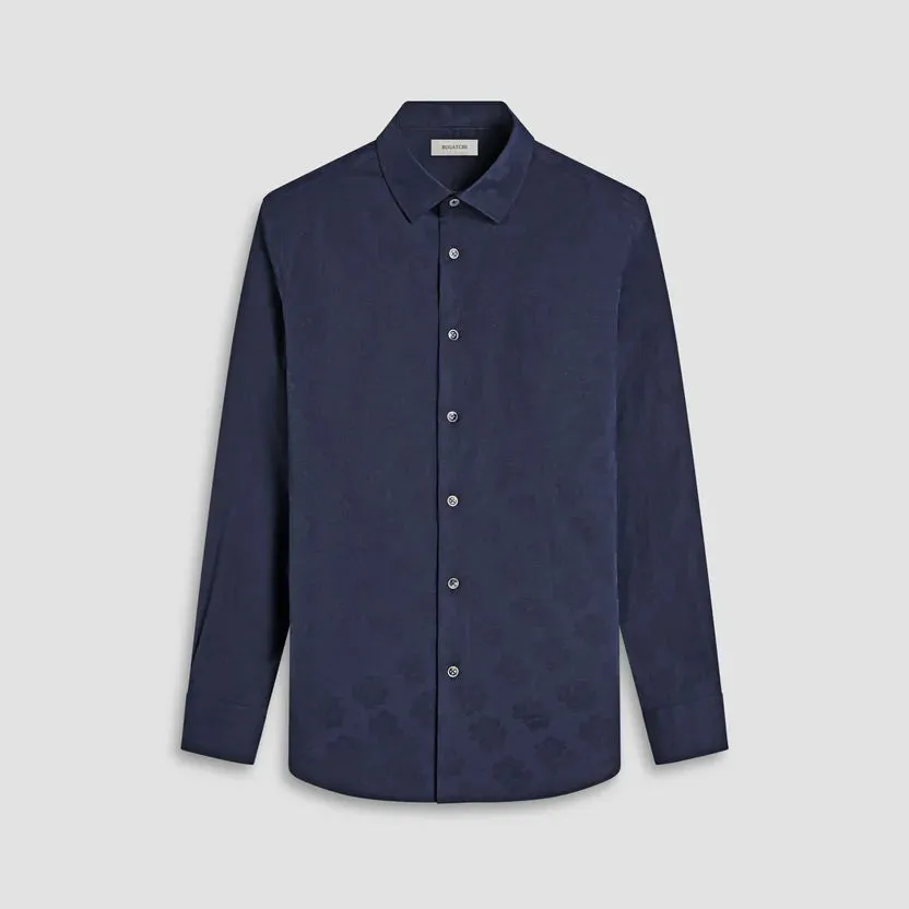 Bugatchi Julian Floral Long-Sleeve Shirt - Black Balance Core