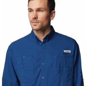 Wild Mood DurableStitching Columbia Men Blue Tamiami II LS Shirt (Sun Protection)